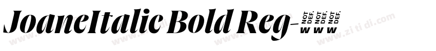 JoaneItalic Bold Reg字体转换